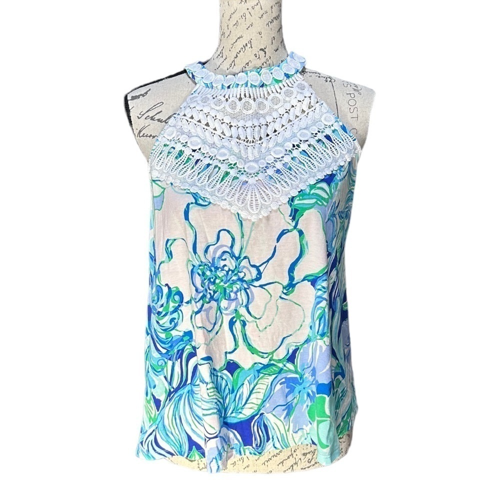 Lilly Pulitzer Dawn Halter Top Size XS